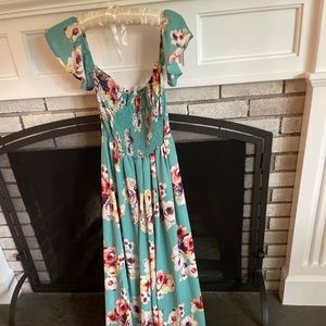 Floral off shoulder jumpsuit